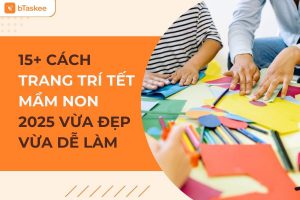 trang trí tết mầm non