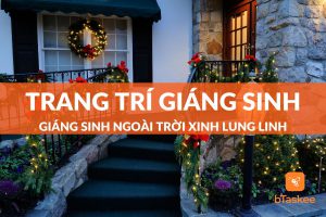 trang trí giáng sinh ngoài trời