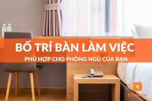 bố trí bàn làm việc trong phòng ngủ