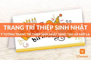 Trang trí thiệp sinh nhật