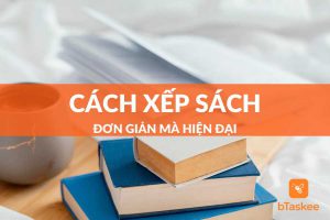 Cách xếp sách đẹp đơn giản