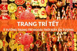 Trang trí Tết ngoài trời đẹp