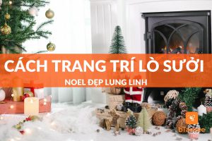 trang trí lò sưởi noel