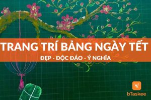 Trang trí bảng ngày tết