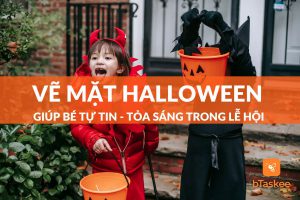 trang trí mặt halloween cho bé