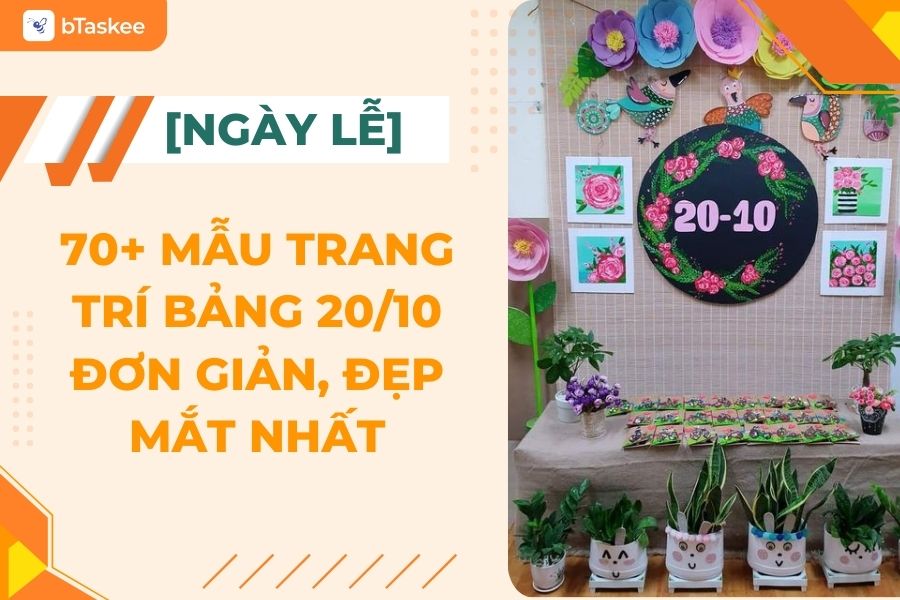 Trang trí bảng 20/10