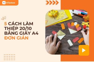 cách làm thiệp 20 10 bằng giấy a4