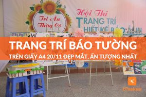 trang trí báo tường trên giấy a4 20 11