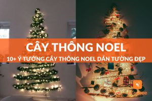 trang trí cây thông noel dán tường