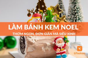 cách làm bánh kem noel