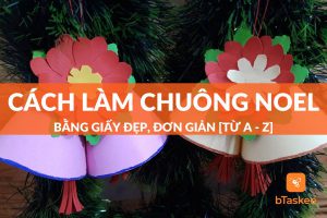 làm chuông noel bằng giấy