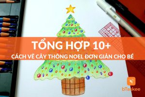 vẽ cây thông noel