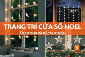 trang trí cửa sổ noel