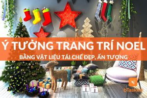 trang trí noel bằng vật liệu tái chế