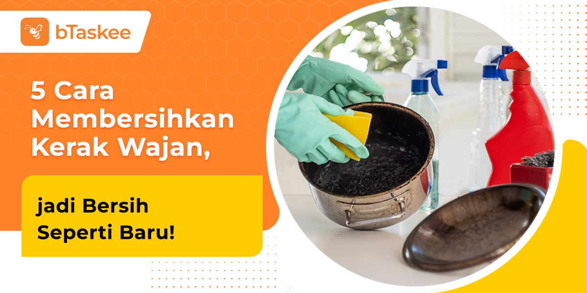 cara membersihkan kerak wajan