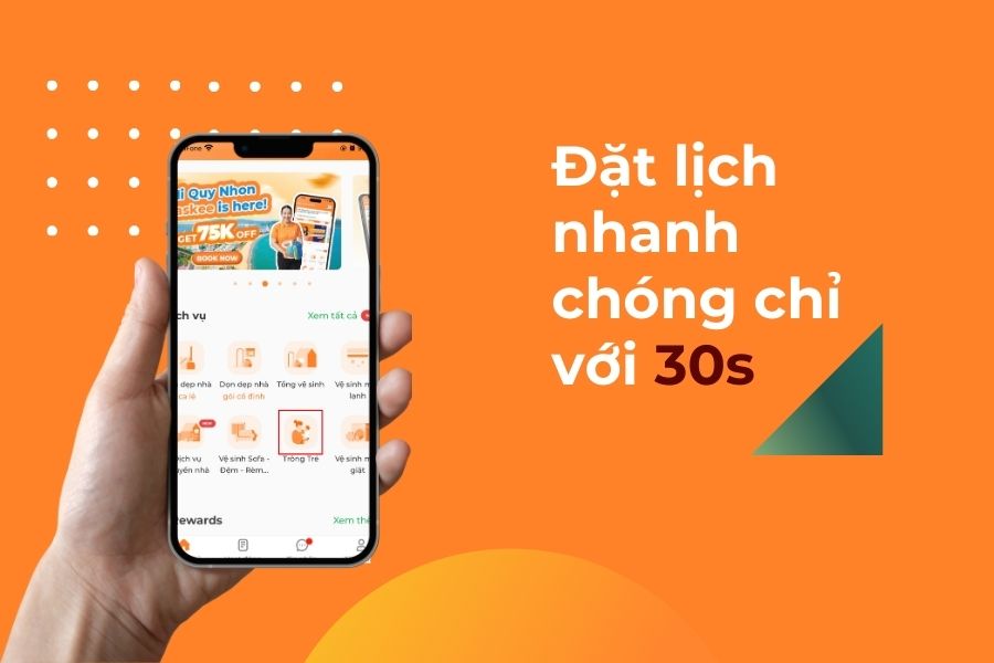 Bạn có thể đặt dịch vụ giữ trẻ tại nhà Đà Nẵng dễ dàng và nhanh chóng trên app.