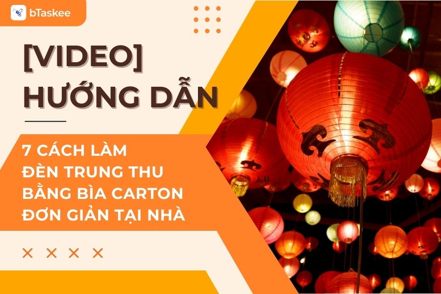 Làm đèn trung thu bằng bìa carton