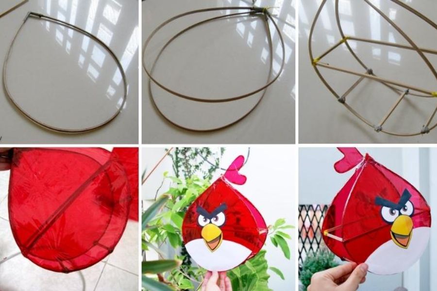 Tự làm lồng đèn Angry Bird đơn giản tại nhà.