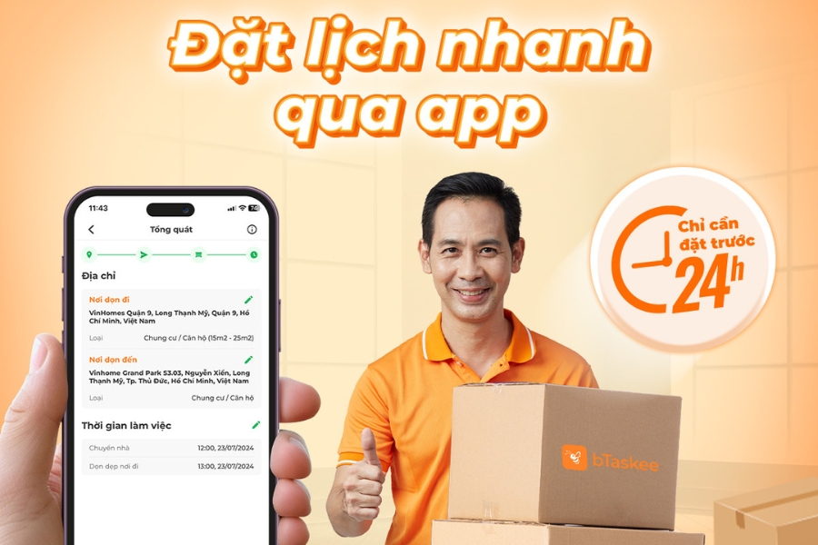 Mọi thao tác hoàn toàn trên app.