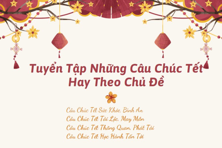 Những câu chúc Tết hay theo chủ đề.